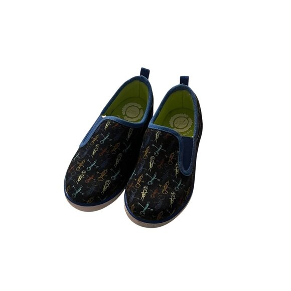 Livie & Luca Kids Slip-On Shoes Navy People Print Navy Size 11 NIB - Picture 1 of 6
